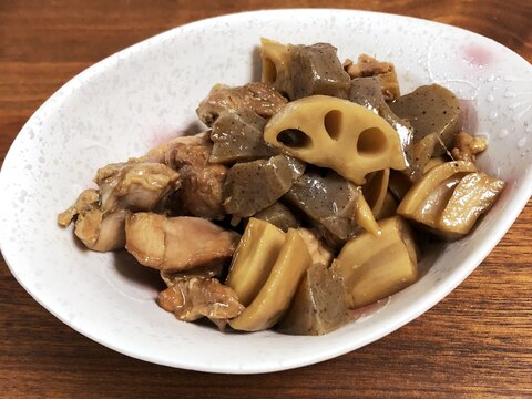 ホットクック☆鶏肉とレンコンとこんにゃくのうま煮